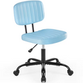 Adjustable Height Armless Office Desk Chair | Blue