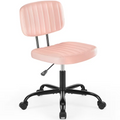 Adjustable Height Armless Office Desk Chair | Pink
