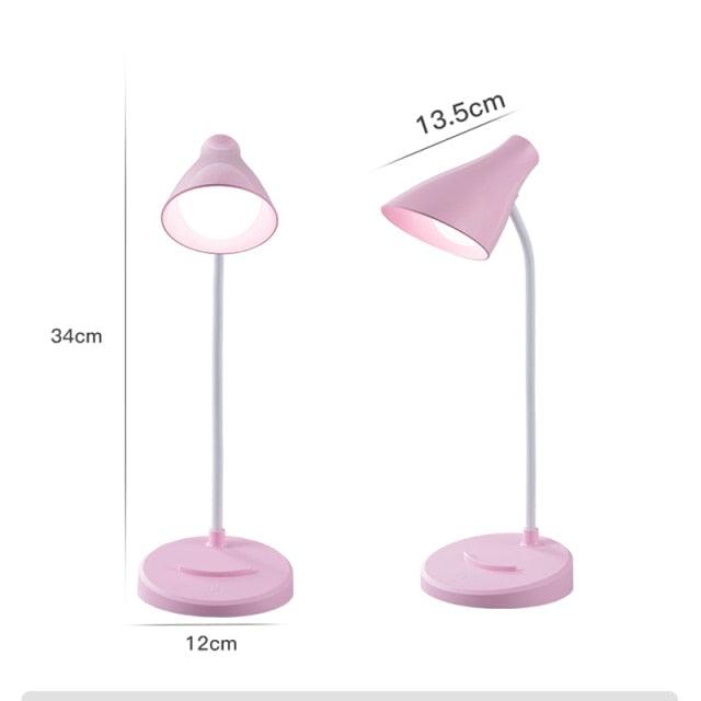 Portable USB Rechargeable LED Folding Desk Lamp Eye Protection Touch Dimming Working Reading Table Lamp  For Book Bed Office Decorative Table Lamp Cute Study Lamps for Bedroom Décor