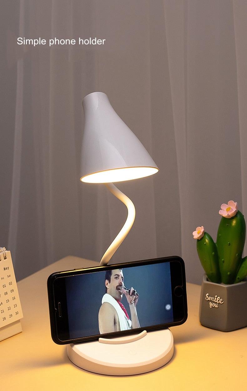 Portable USB Rechargeable LED Folding Desk Lamp Eye Protection Touch Dimming Working Reading Table Lamp  For Book Bed Office Decorative Table Lamp Cute Study Lamps for Bedroom Décor
