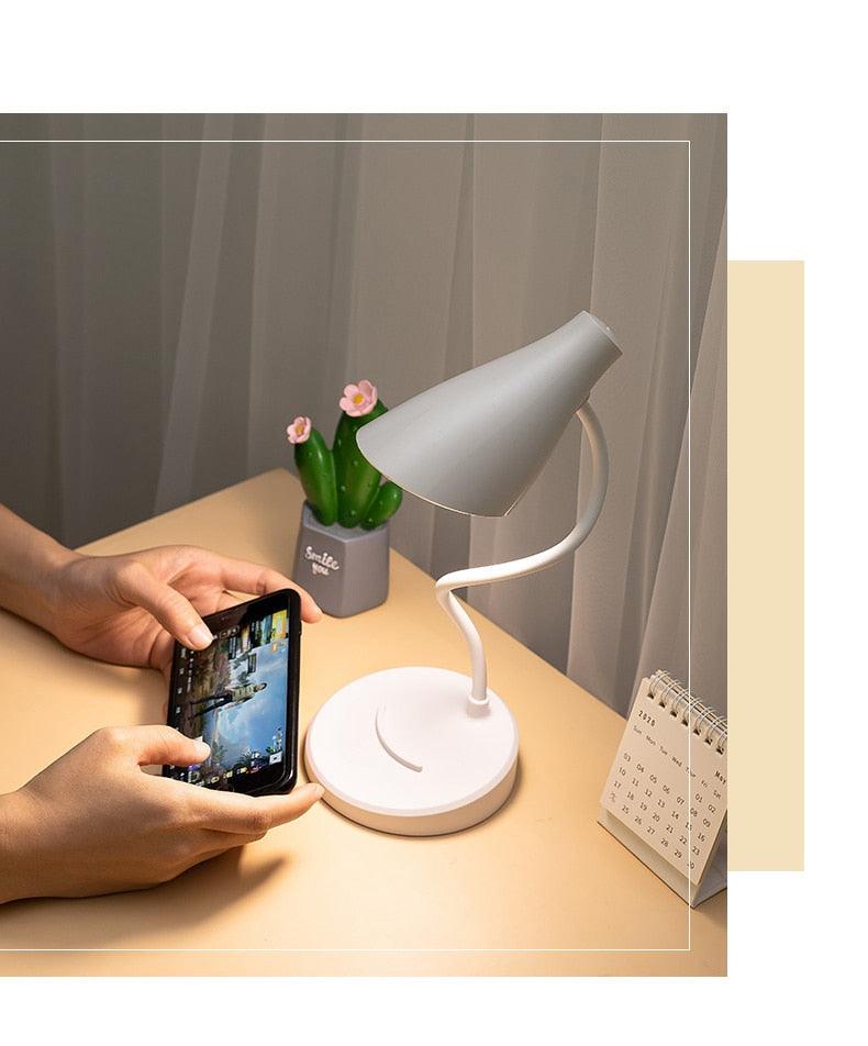 Portable USB Rechargeable LED Folding Desk Lamp Eye Protection Touch Dimming Working Reading Table Lamp  For Book Bed Office Decorative Table Lamp Cute Study Lamps for Bedroom Décor