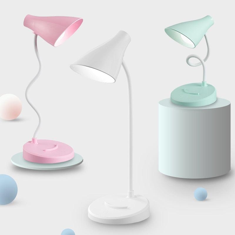 Portable USB Rechargeable LED Folding Desk Lamp Eye Protection Touch Dimming Working Reading Table Lamp  For Book Bed Office Decorative Table Lamp Cute Study Lamps for Bedroom Décor
